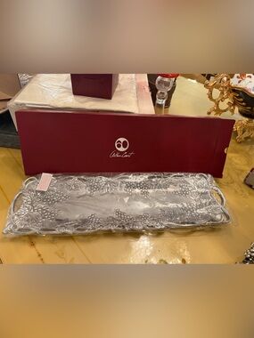Arthur Court Silvered Grape & Leaf Long Serving Tray